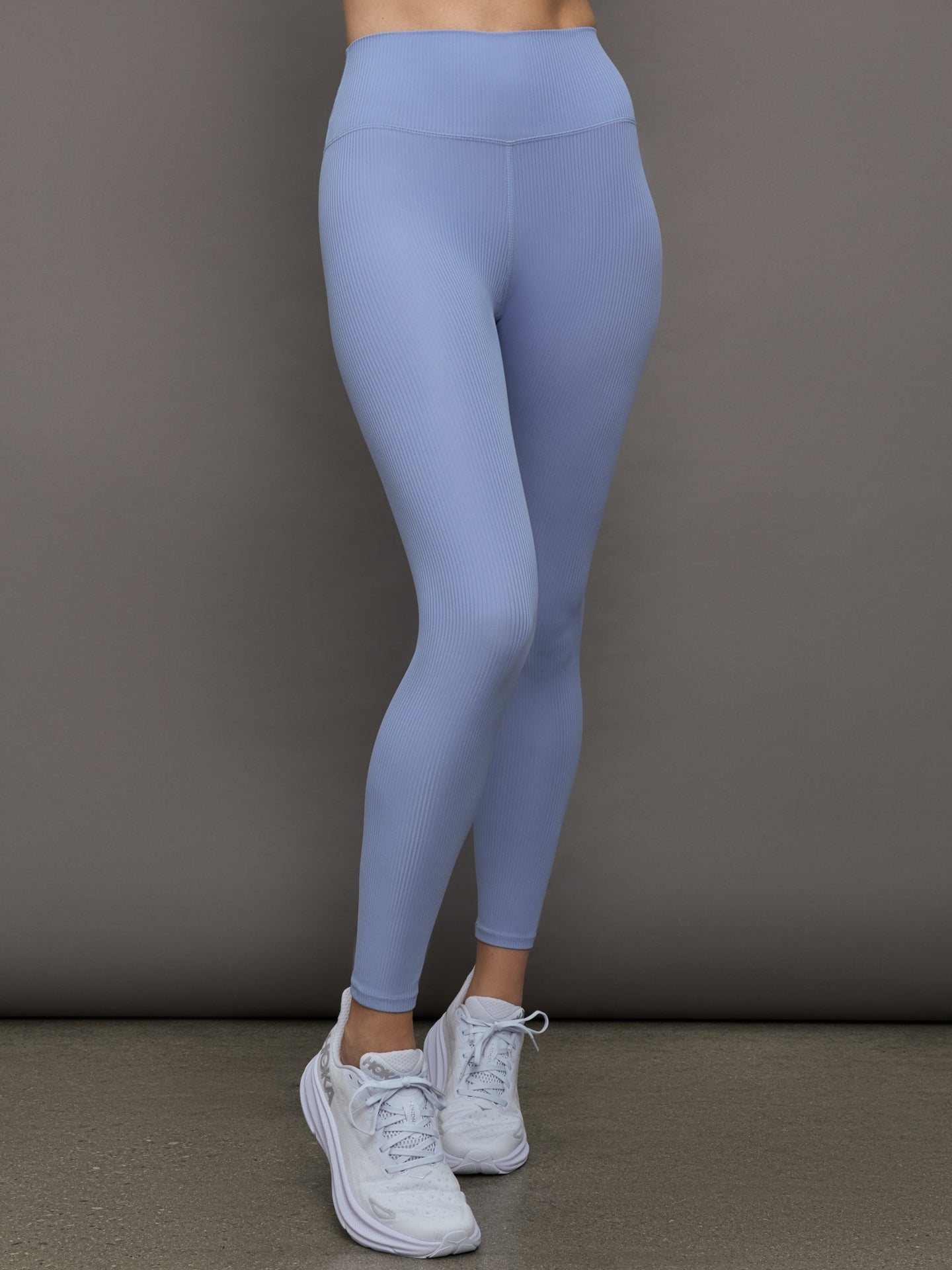 Carbon38 High Rise Legging in Ribbed Melt - Hydrangea