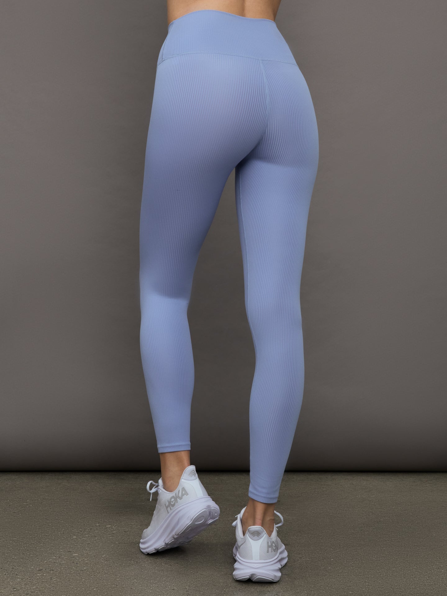 Carbon38 High Rise Legging in Ribbed Melt - Hydrangea