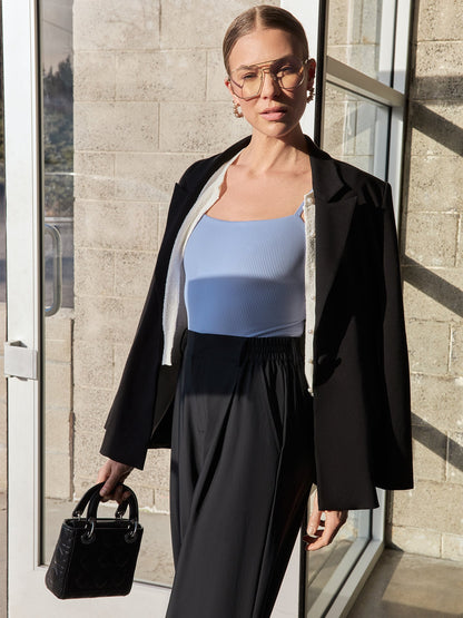 Carbon38 Bodysuit in Ribbed Melt - Hydrangea