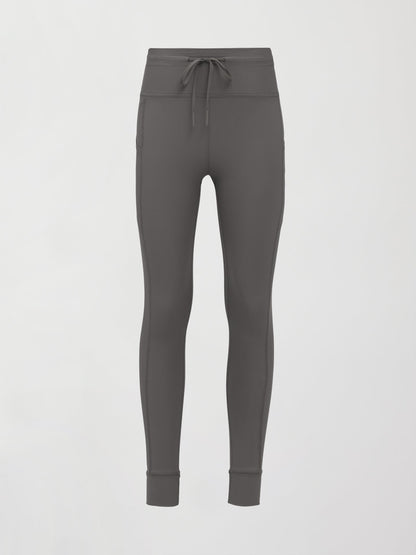 Carbon38 High Rise Pocket Legging in Ribbed Melt - Steel Grey