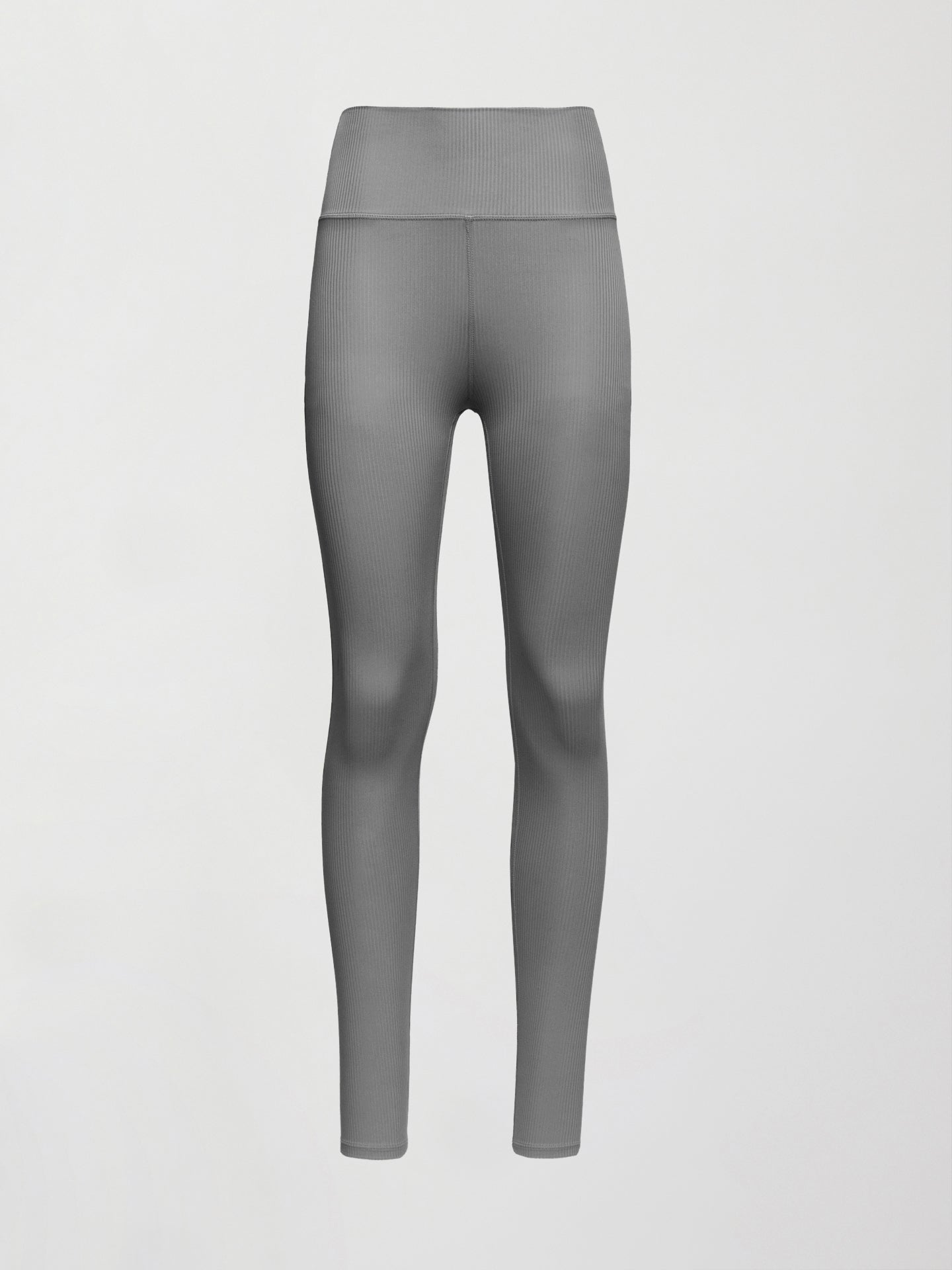 Carbon38 High Rise Legging in Ribbed Melt - Steel Grey
