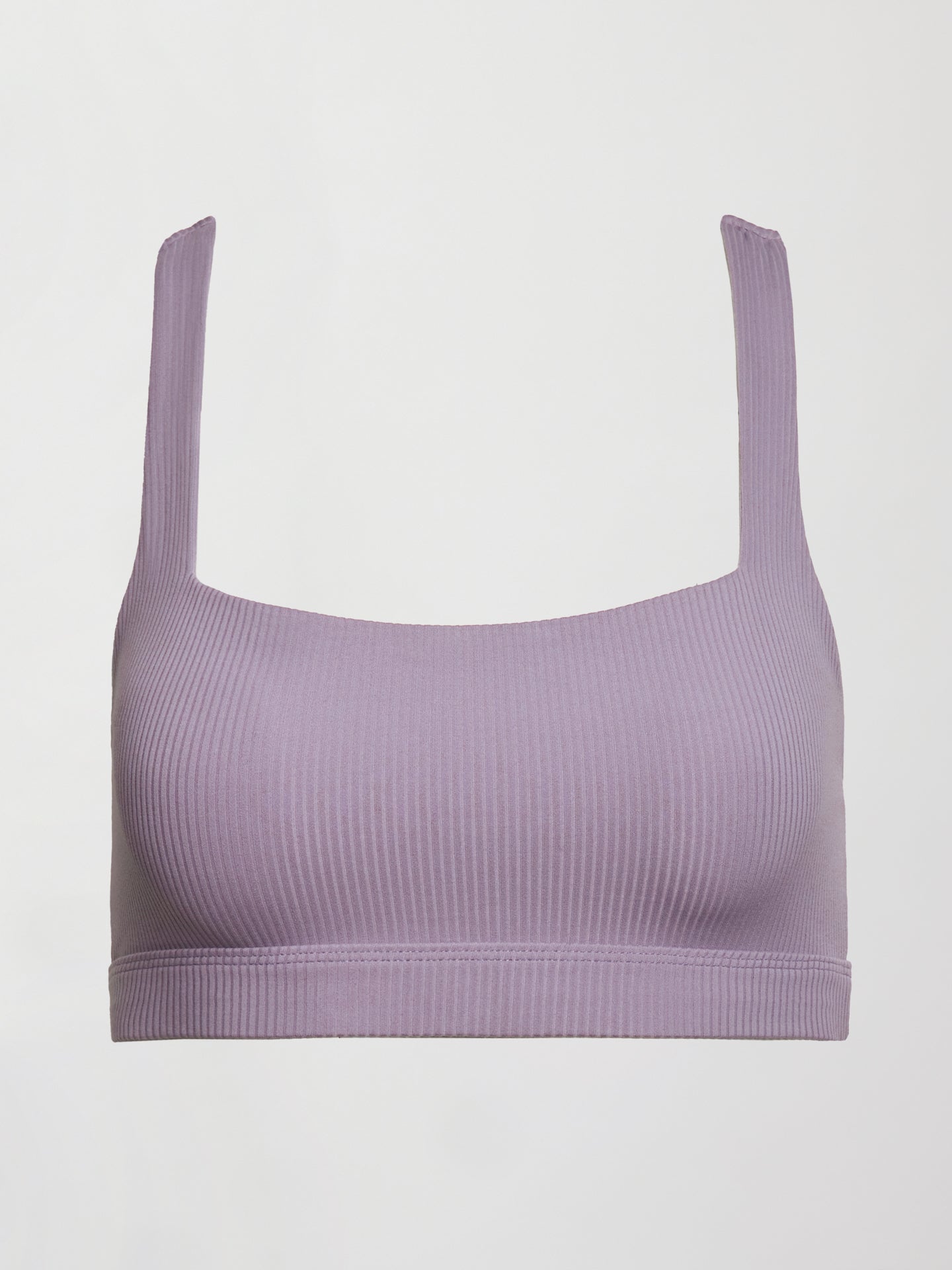 Carbon38 Racerback Bra in Ribbed Melt - Lavender Grey
