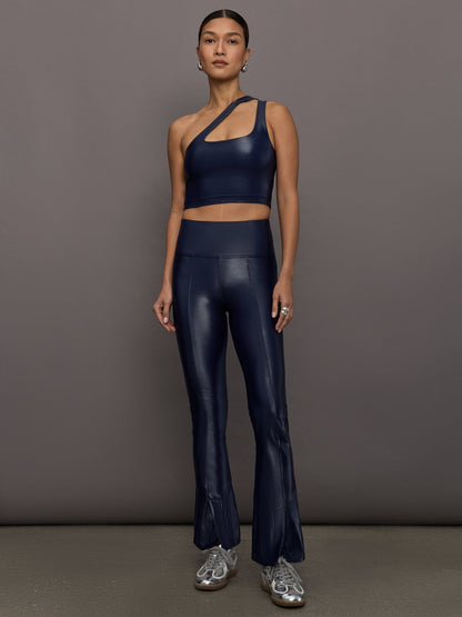 Carbon38 One Shoulder Bra Top in Takara Shine - Navy Blazer