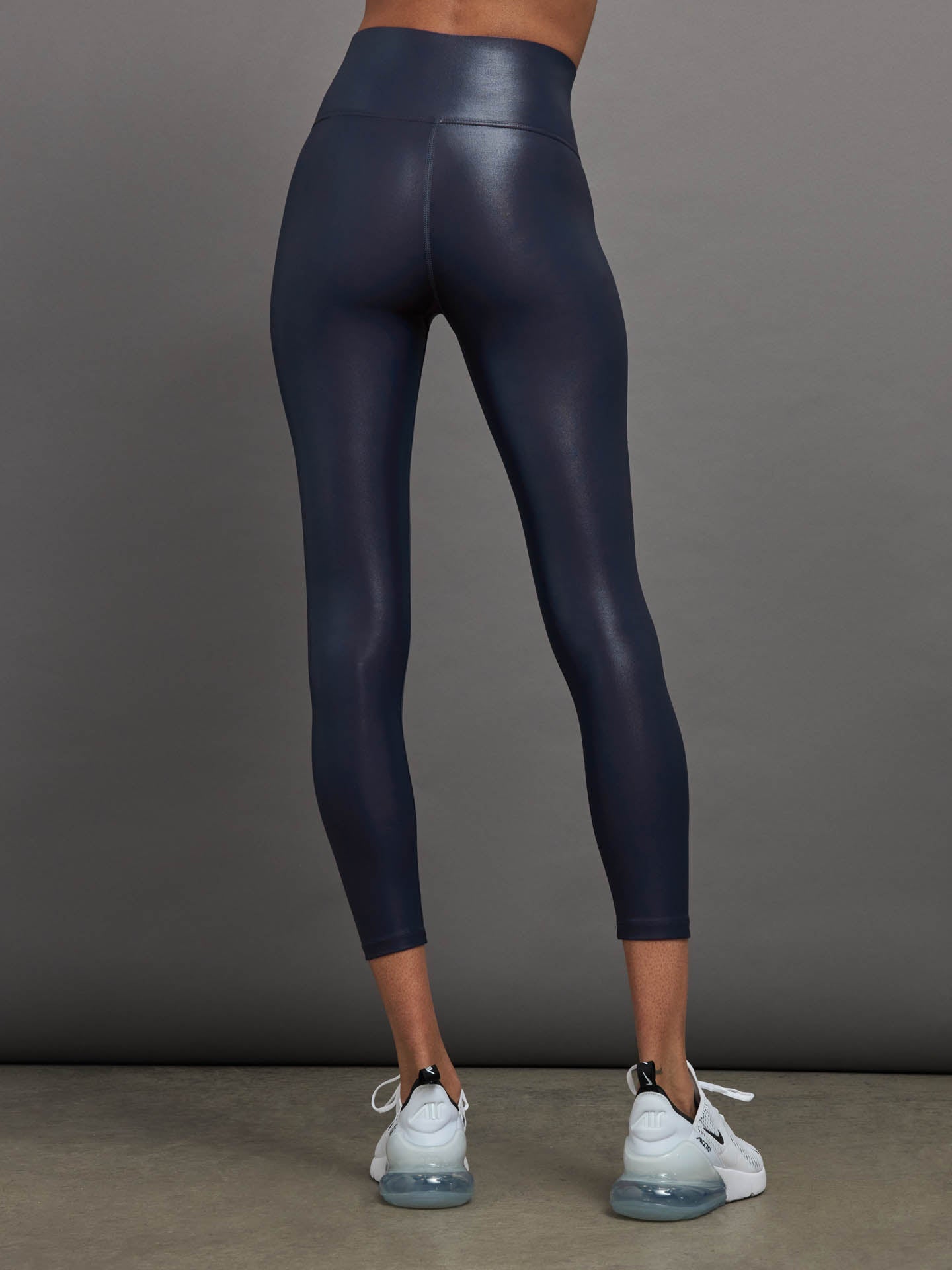 Carbon38 High Rise 7/8 Legging in Takara Shine - Navy Blazer