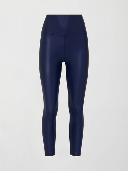 Carbon38 High Rise 7/8 Legging in Takara Shine - Navy Blazer