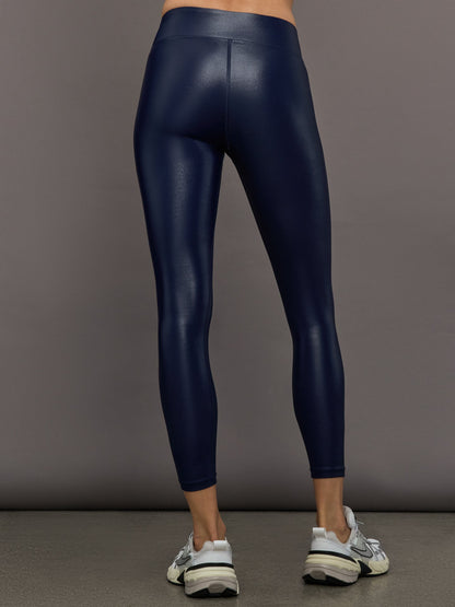 Carbon38 Regular Rise 7/8 Legging in Takara Shine - Navy Blazer