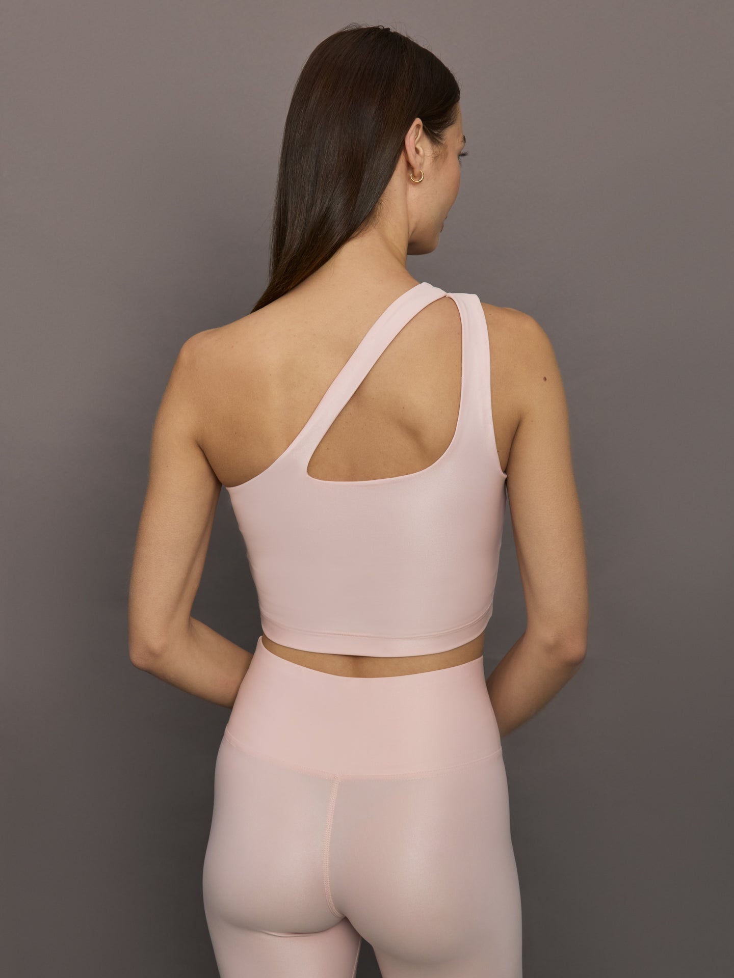 Carbon38 One Shoulder Bra Top in Takara Shine - Lotus