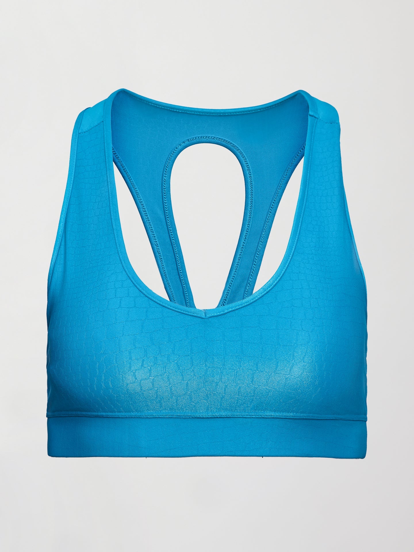 Carbon38 Action Bra 2.0 in Croc Takara Shine - Enamel Blue