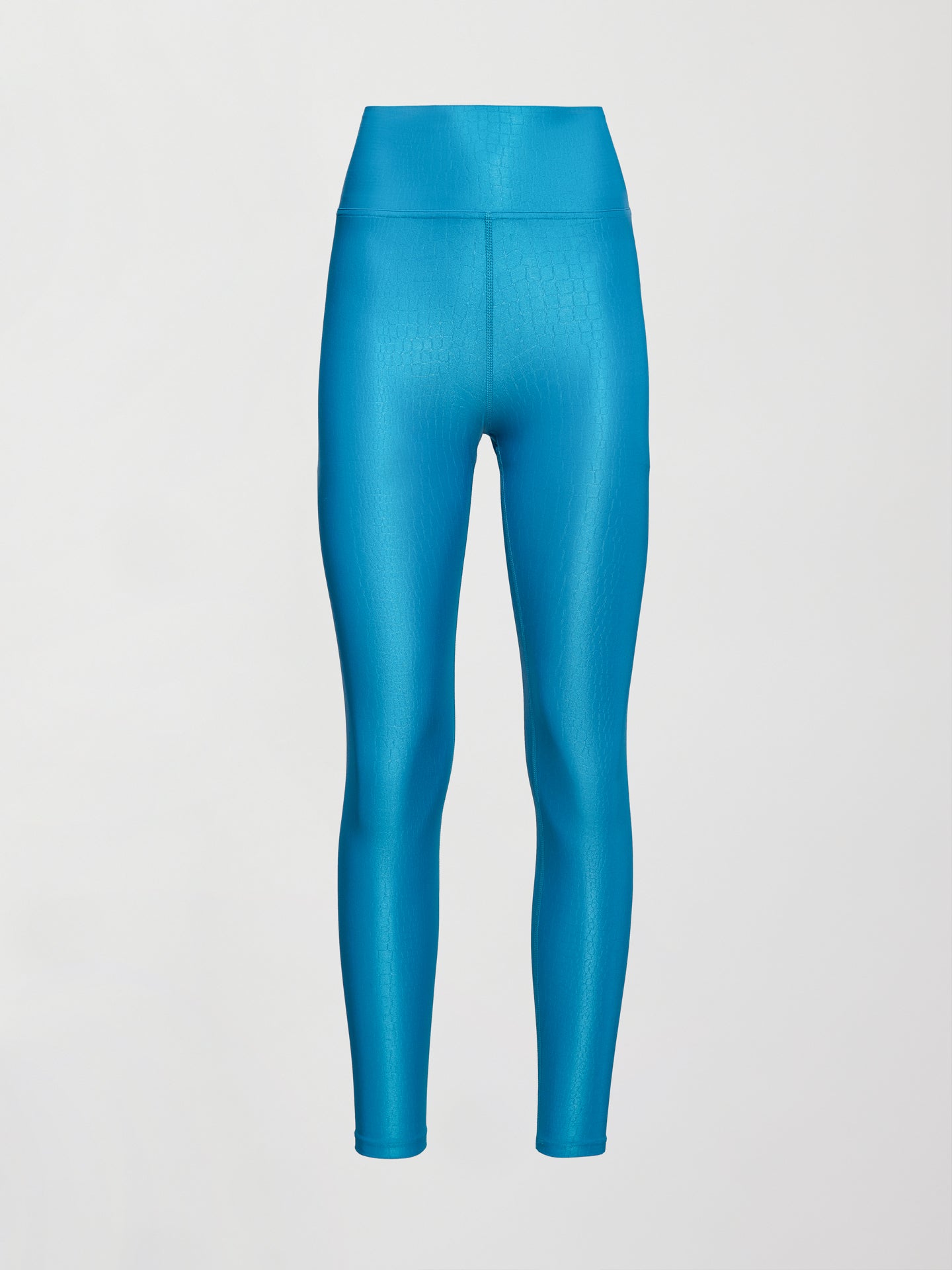 Carbon38 High Rise 7/8 Legging in Croc Takara Shine - Enamel Blue