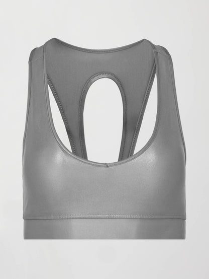 Carbon38 Action Bra 2.0 in Takara Shine - Steel Grey