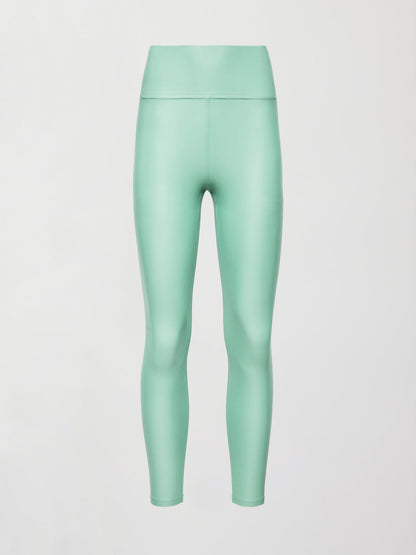 Carbon38 High Rise 7/8 Legging in Takara Shine - Wasabi