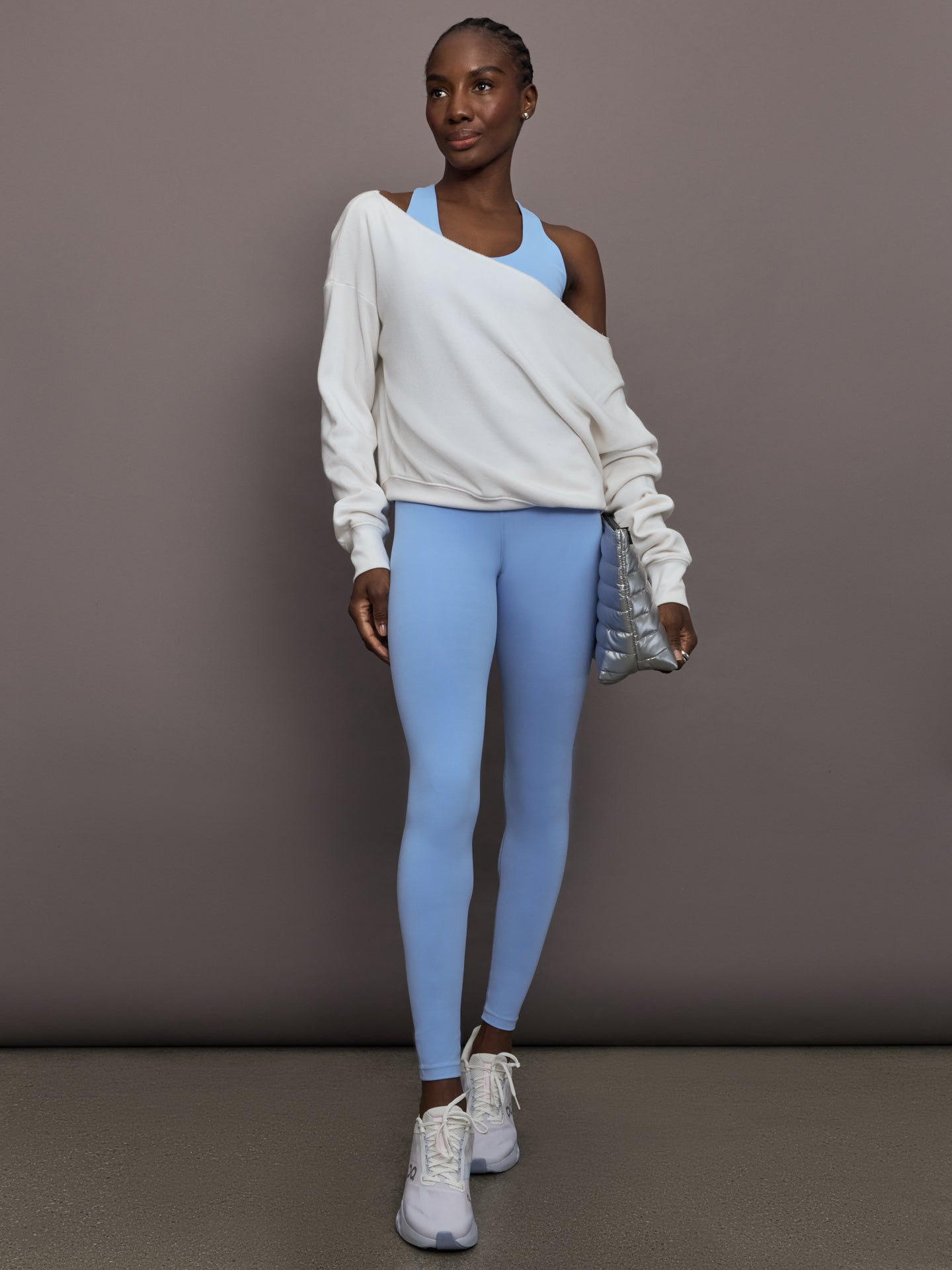 Carbon38 High Rise Full-Length Legging in Diamond Compression - Serenity