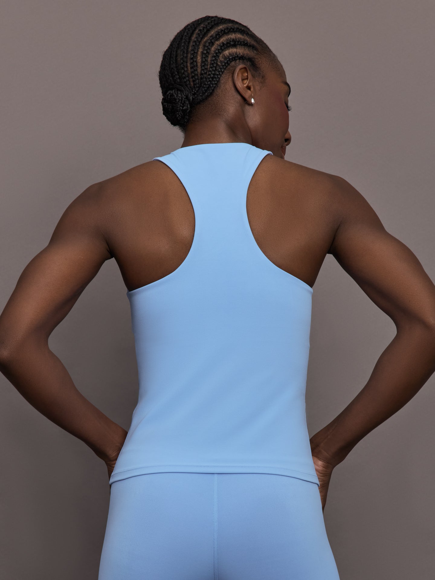 Carbon38 Racer High Neck Active Tank in Diamond Compression - Serenity
