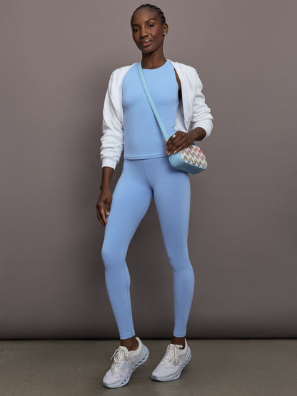 Carbon38 Racer High Neck Active Tank in Diamond Compression - Serenity