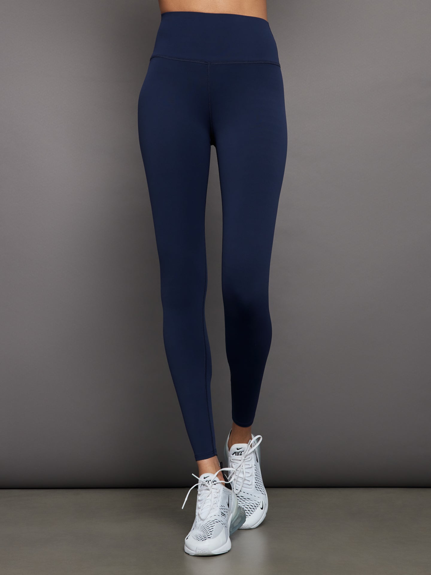 Carbon38 High Rise Full-Length Legging in Diamond Compression - Navy Blazer