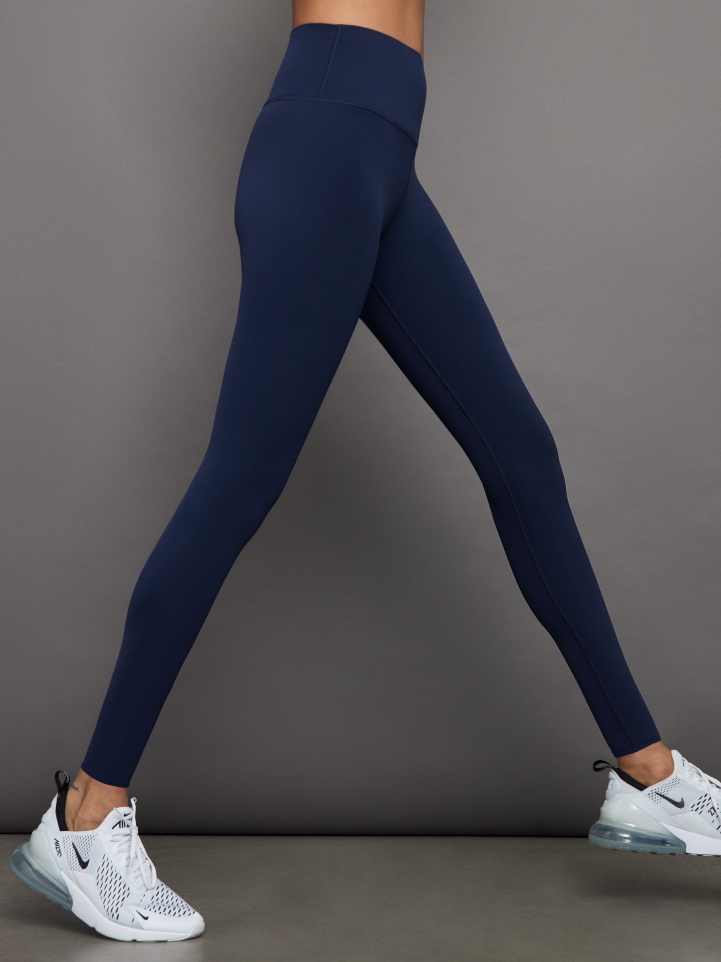 Carbon38 High Rise Full-Length Legging in Diamond Compression - Navy Blazer