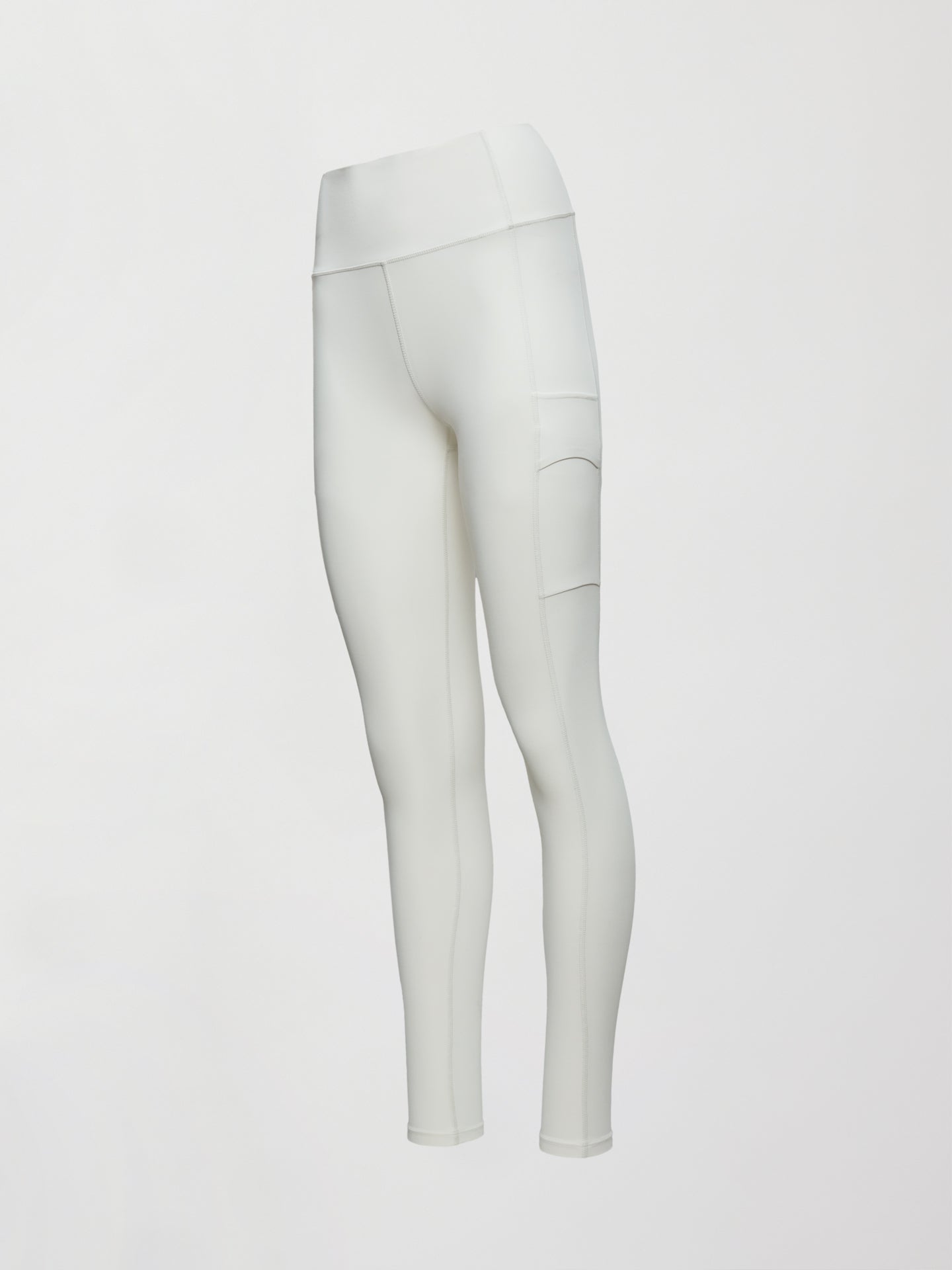 Carbon38 High Rise Sport Pocket Legging in Diamond Compression - Cloud Dancer
