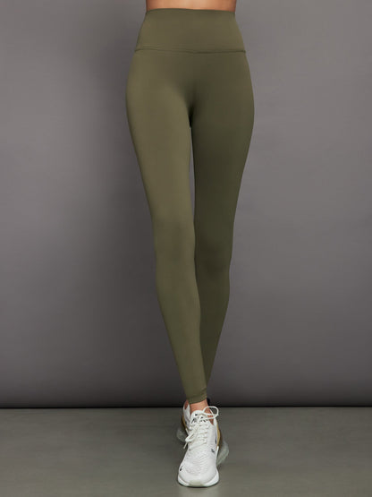 Carbon38 High Rise Full-Length Legging in Diamond Compression - Olive