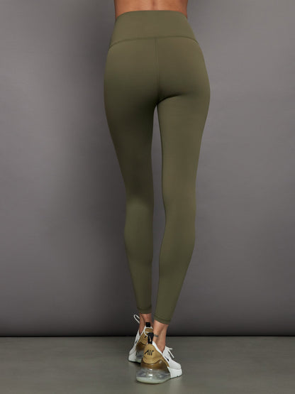 Carbon38 High Rise Full-Length Legging in Diamond Compression - Olive