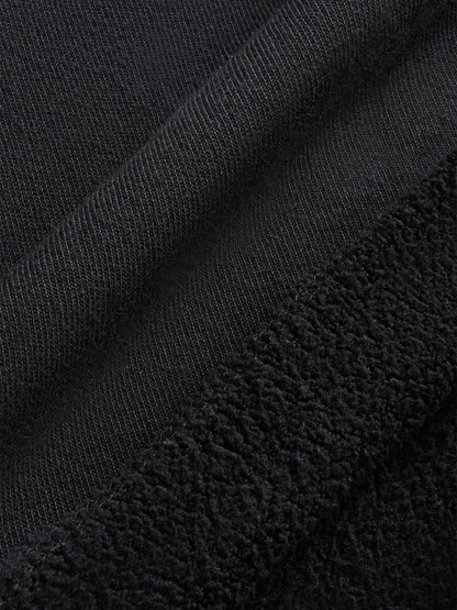 Carbon38 Crew Neck Sweatshirt in French Terry - Black