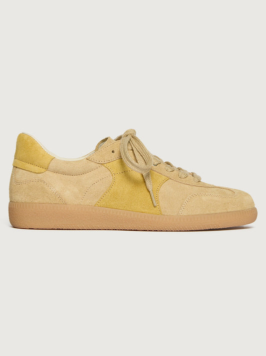 Carbon38 Jackie Court Sneaker - Butter Suede Combo
