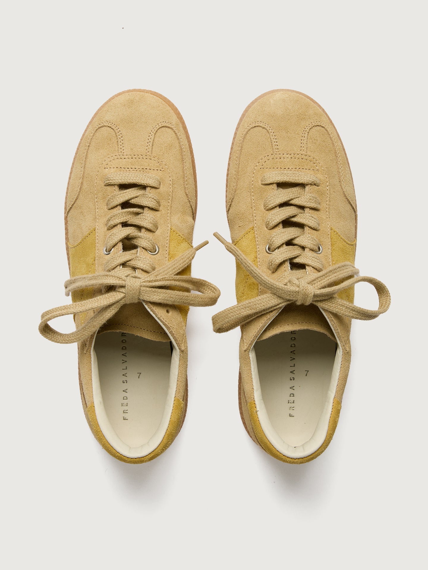 Carbon38 Jackie Court Sneaker - Butter Suede Combo