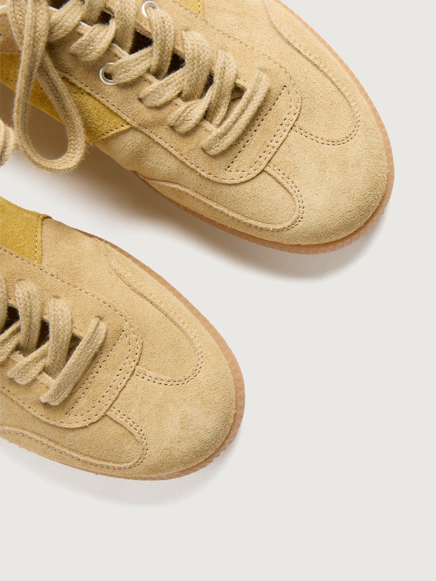 Carbon38 Jackie Court Sneaker - Butter Suede Combo