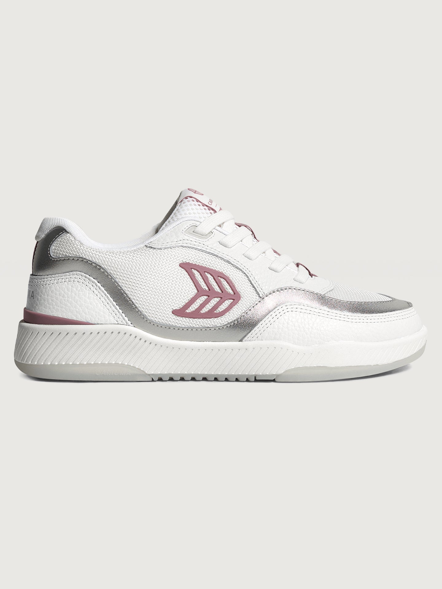 Carbon38 Uba Premium Leather & Mesh - White/ Metallic Silver Blush Pink