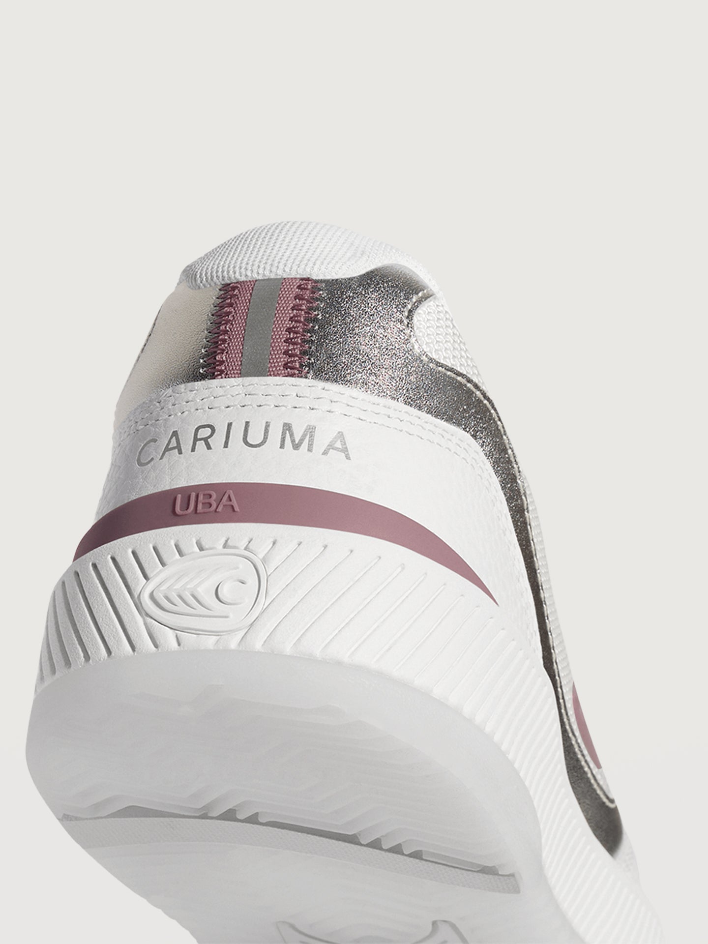 Carbon38 Uba Premium Leather & Mesh - White/ Metallic Silver Blush Pink
