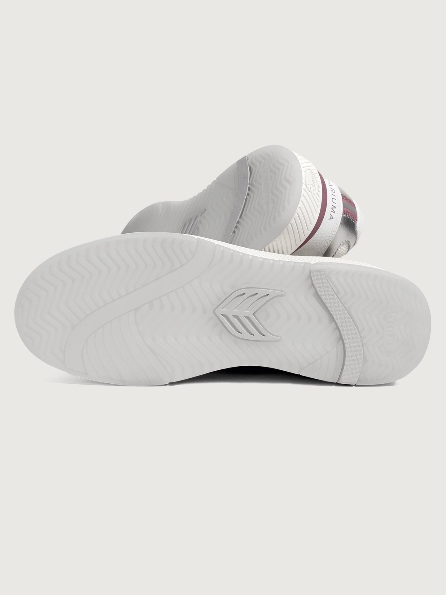 Carbon38 Uba Premium Leather & Mesh - White/ Metallic Silver Blush Pink