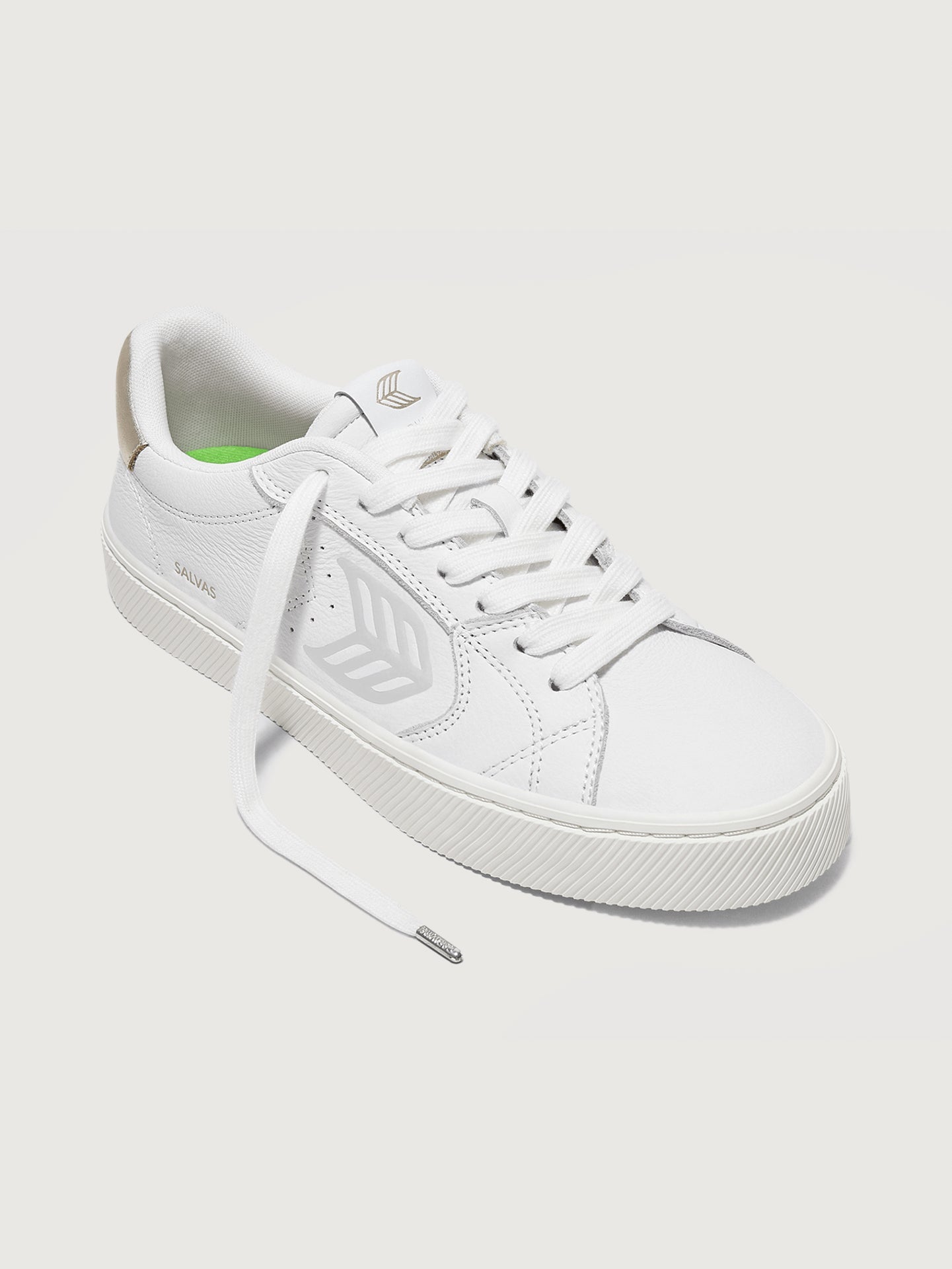 Carbon38 Salvas Premium Leather - White/Metallic Gold & Ice