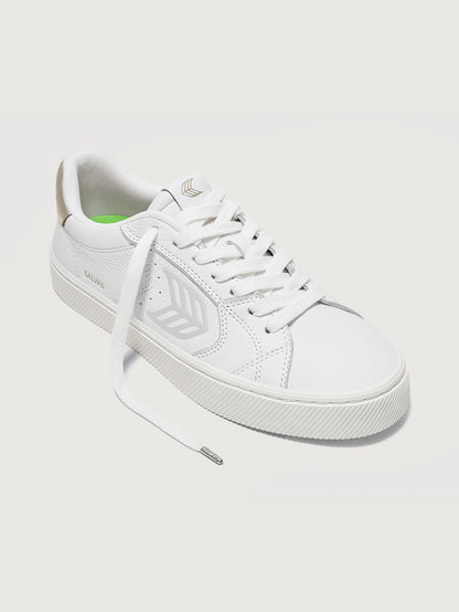 Carbon38 Salvas Premium Leather - White/Metallic Gold & Ice