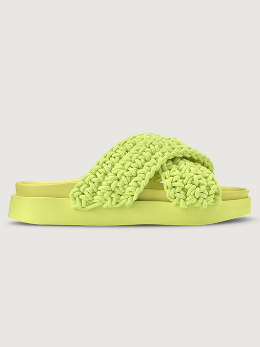 Carbon38 Woven Slide - Lime