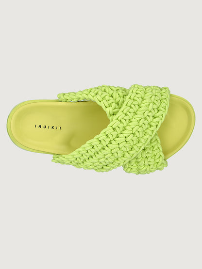 Carbon38 Woven Slide - Lime