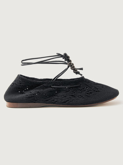 Carbon38 Rosemary Crochet Flat - Black