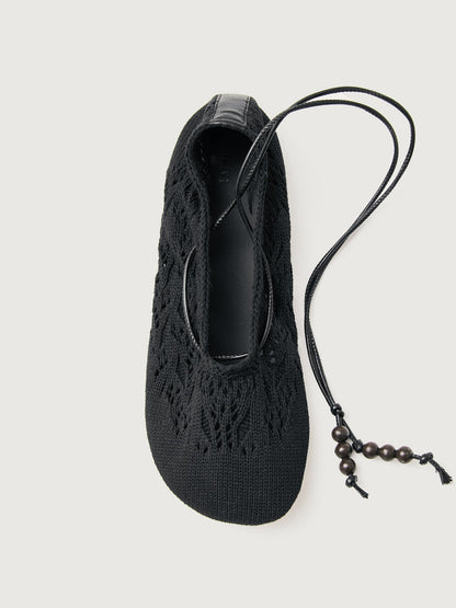 Carbon38 Rosemary Crochet Flat - Black