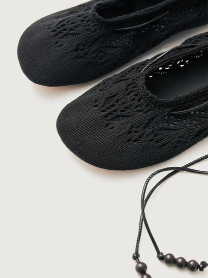 Carbon38 Rosemary Crochet Flat - Black