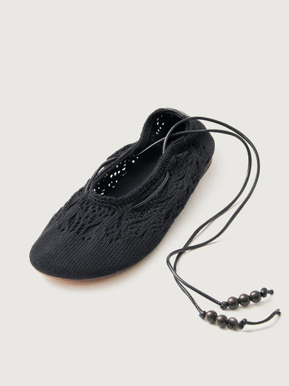 Carbon38 Rosemary Crochet Flat - Black