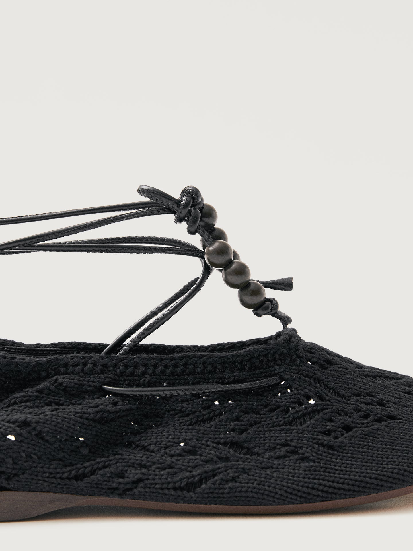 Carbon38 Rosemary Crochet Flat - Black