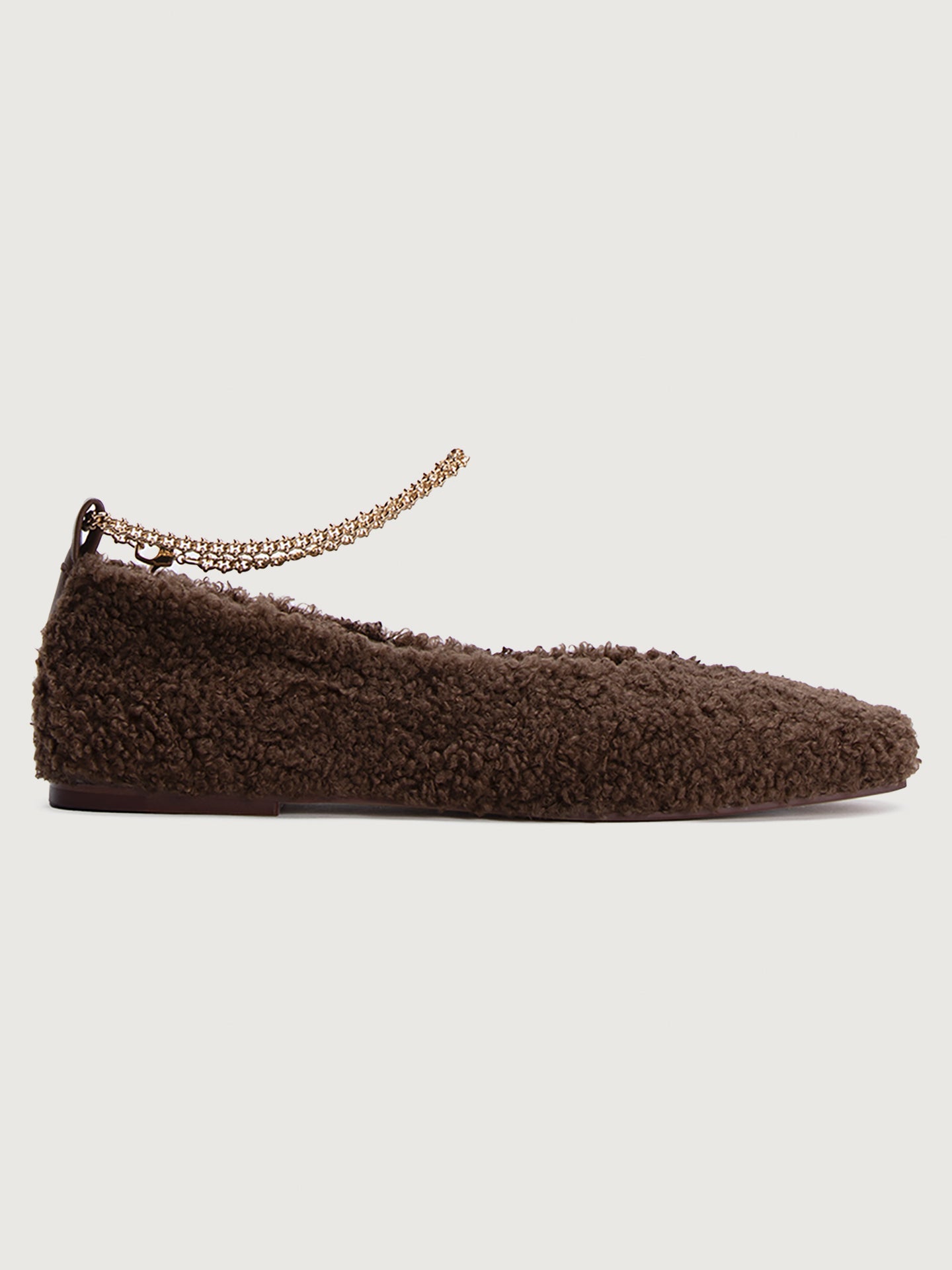 Carbon38 Augusta Teddy Ballet Flat - Chocolate