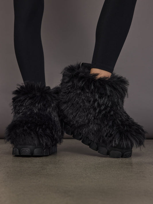 Carbon38 Sofie Faux Fur Snowboot Low - Black