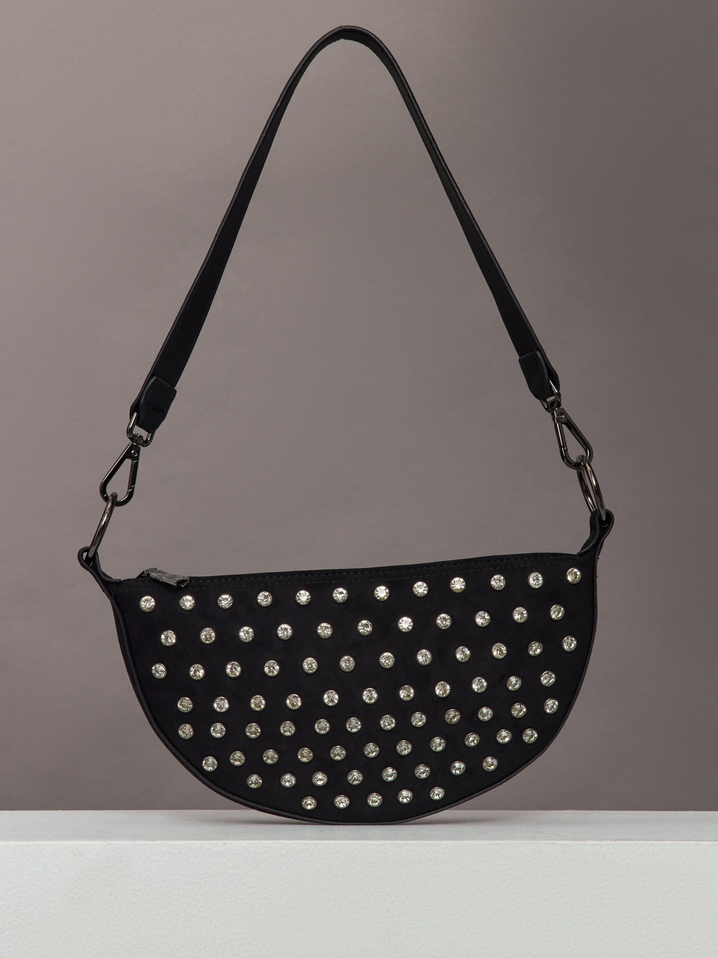 Carbon38 Superstar - Black with Rhinestones/ Black/Black Web
