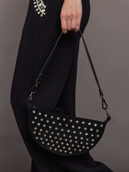 Carbon38 Superstar - Black with Rhinestones/ Black/Black Web