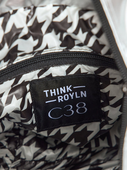 Carbon38 Escapade Tote - Pearl Silver and Houndstooth/ Black/Black Web