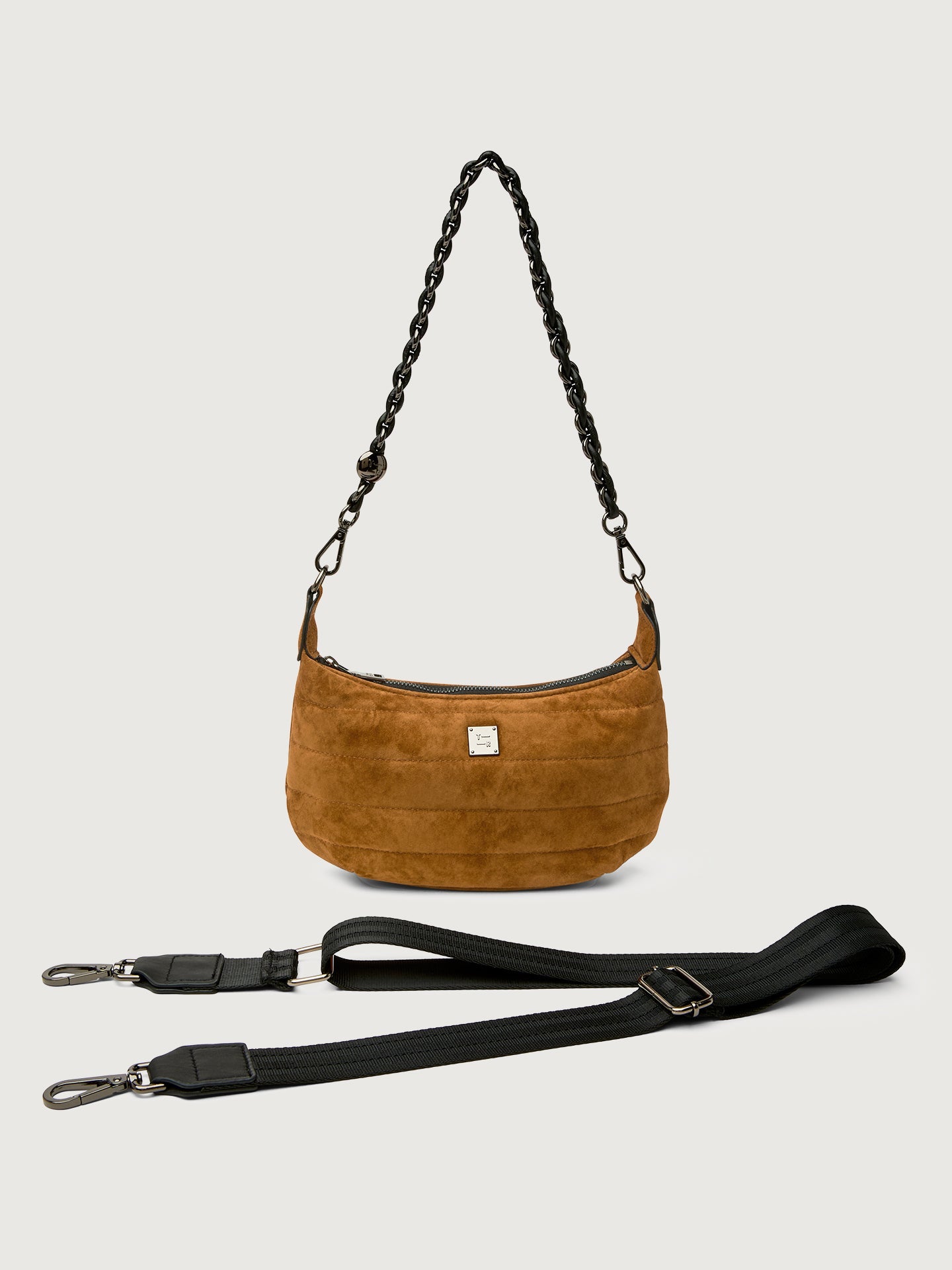 Carbon38 Mini Moon - Golden Suede/ Gunmetal Hardware/Black/Black Web