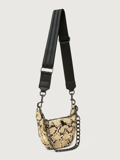 Carbon38 Tiny Dancer - Python Luxe Black/Black web Gunmetal Hardware