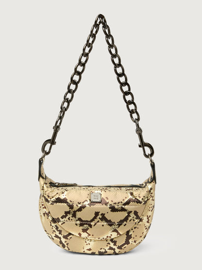 Carbon38 Tiny Dancer - Python Luxe Black/Black web Gunmetal Hardware