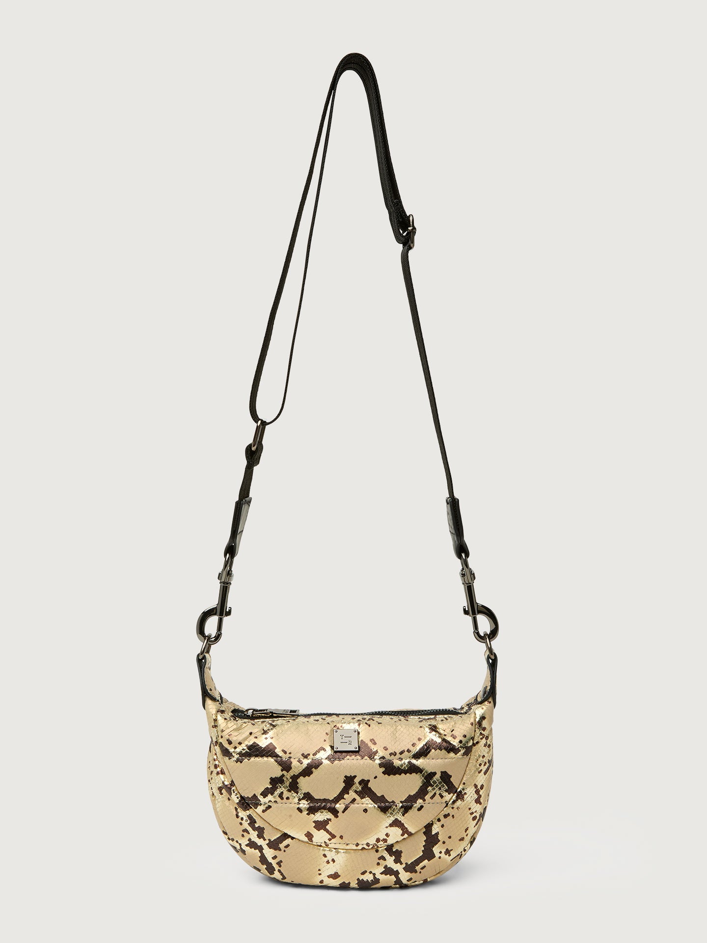 Carbon38 Tiny Dancer - Python Luxe Black/Black web Gunmetal Hardware