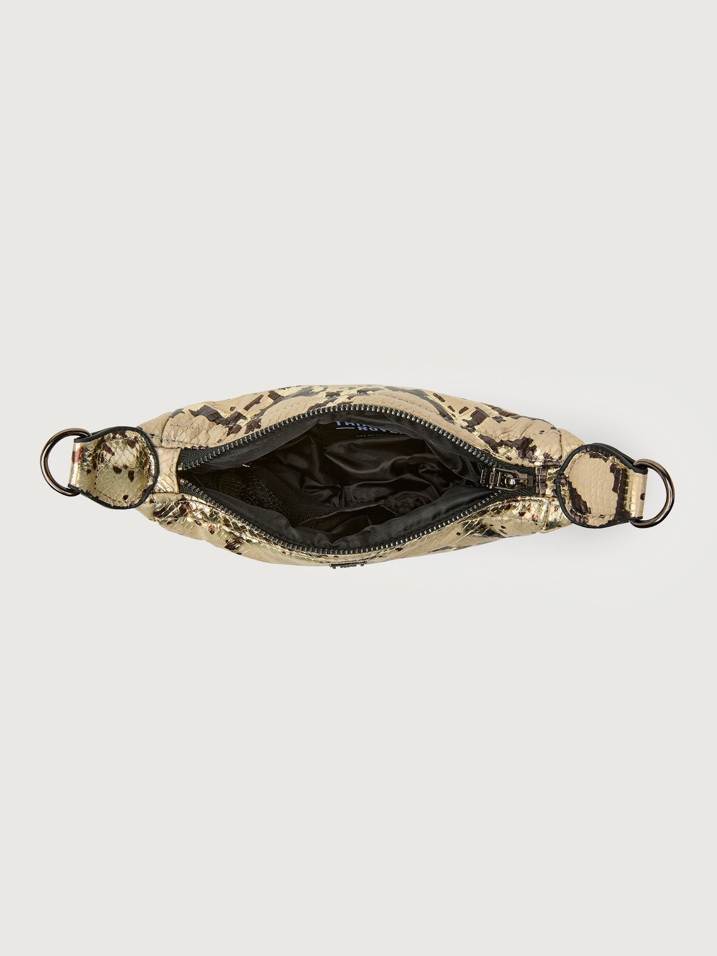 Carbon38 Tiny Dancer - Python Luxe Black/Black web Gunmetal Hardware