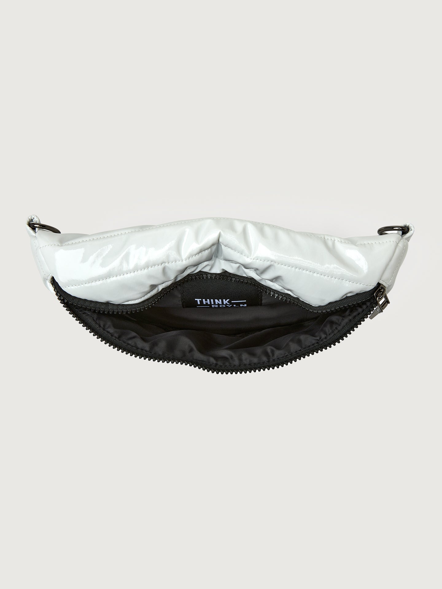 Carbon38 Little Runaway - White Patent/Black Hardware